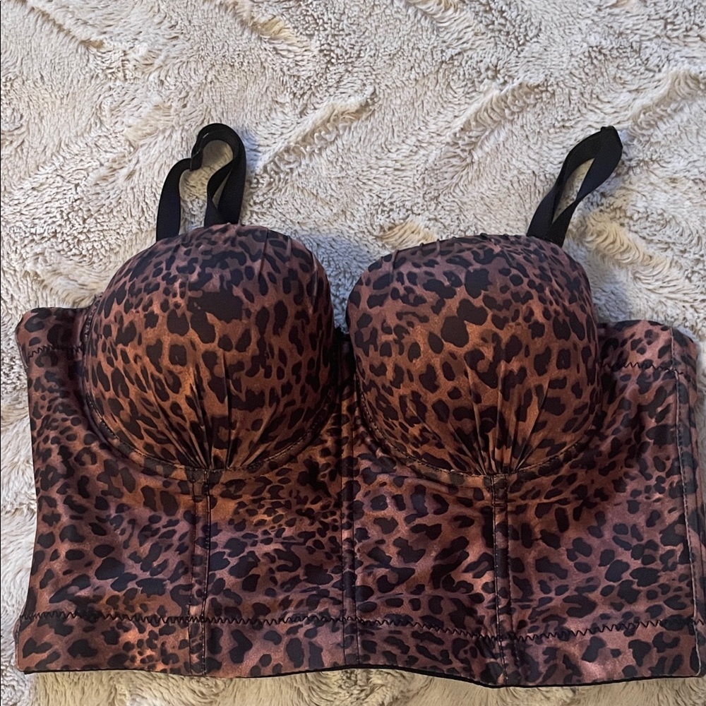 SHEIN Leopard Print Bustier
